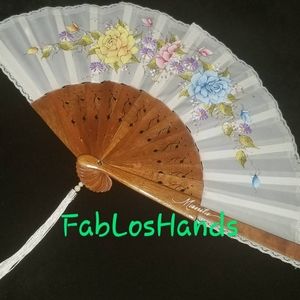 Delicate Handmade Asian Folding Hand Fan